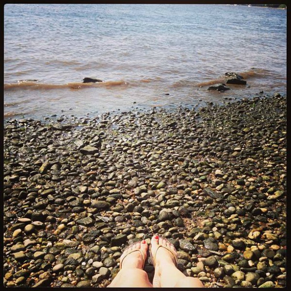feet near water