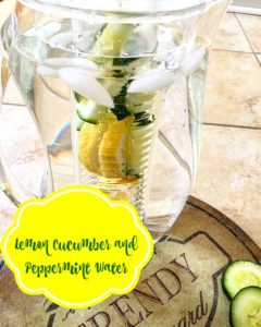 Lemon Cucumber Peppermint Water