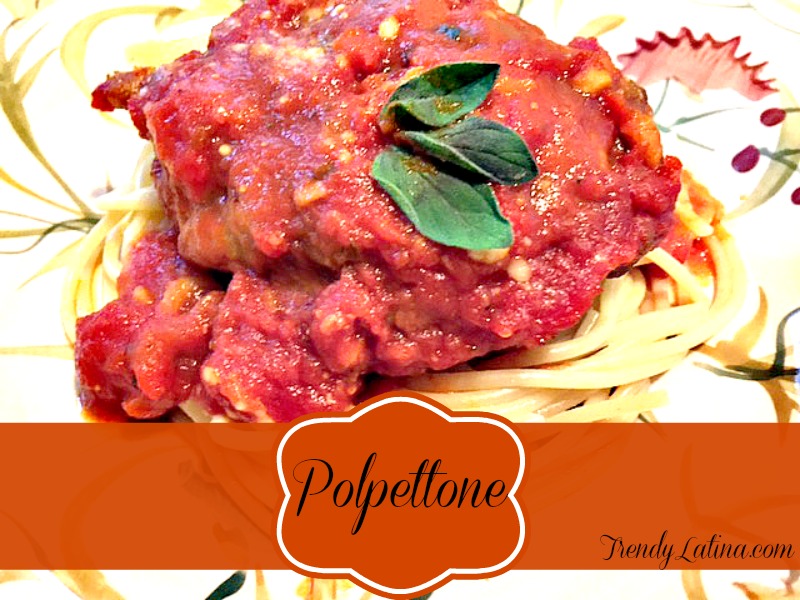 Recipe for polpettone with spaghetti