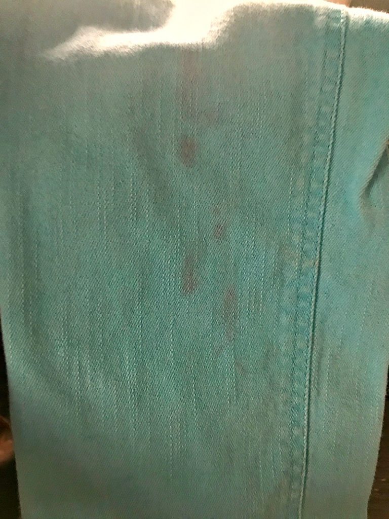 stained jeans