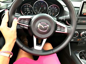 Mazda on the wheel