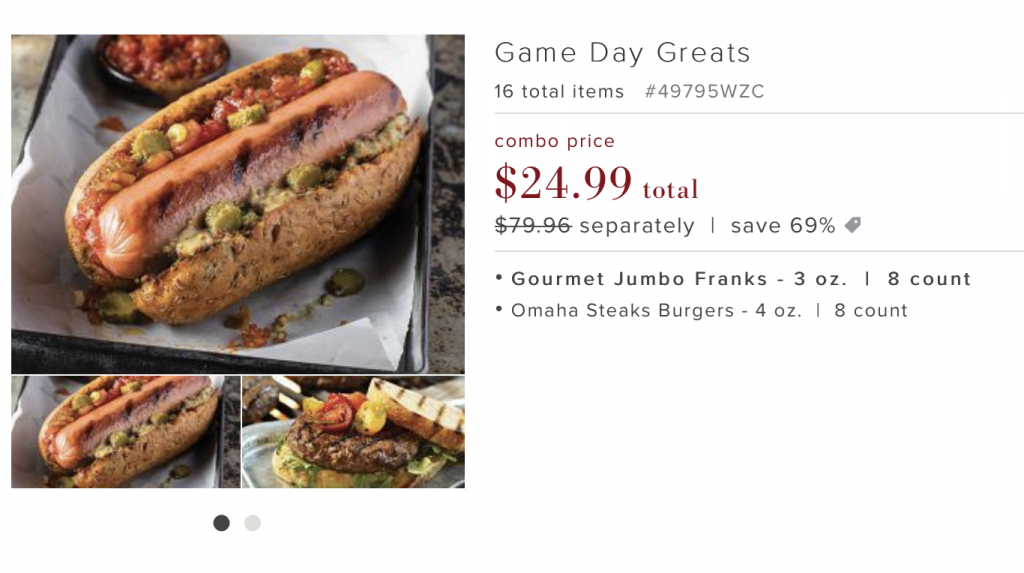 Game Day Greats deal
