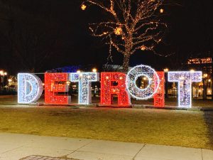 Detroit at Christmas time