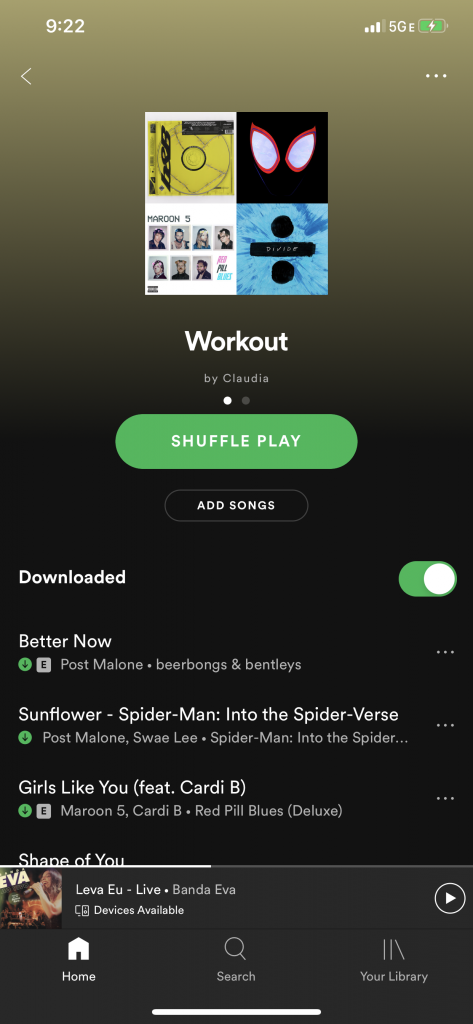 another workout music list