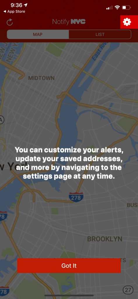 Using the Notify NYC App