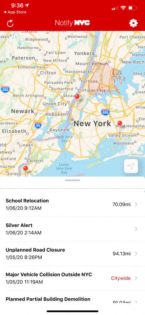 Notify NYC App