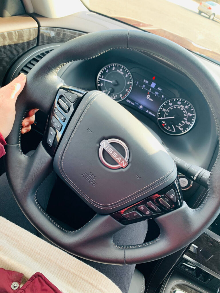 Steering wheel of 2021 Nissan Armada