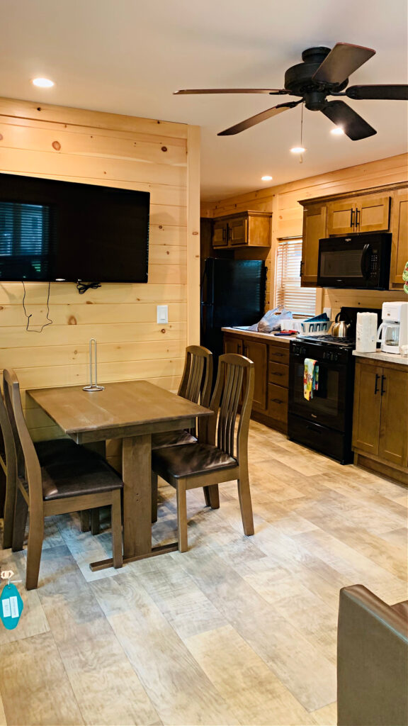 cabin kitchen area