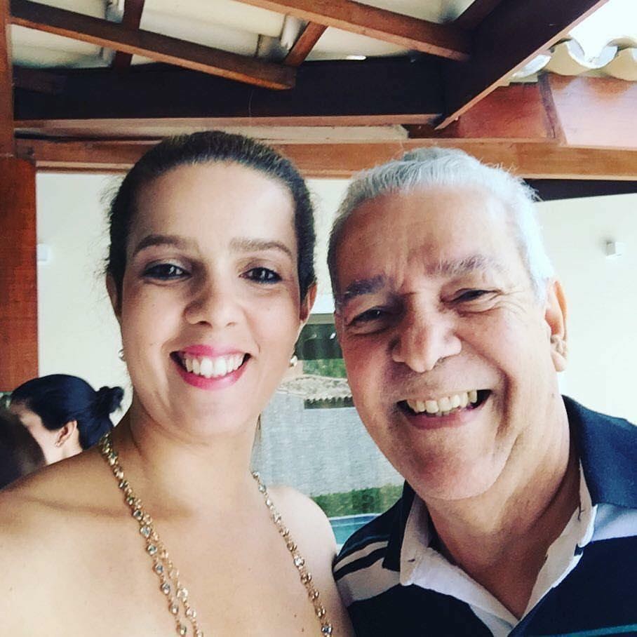 trendy latina with her father