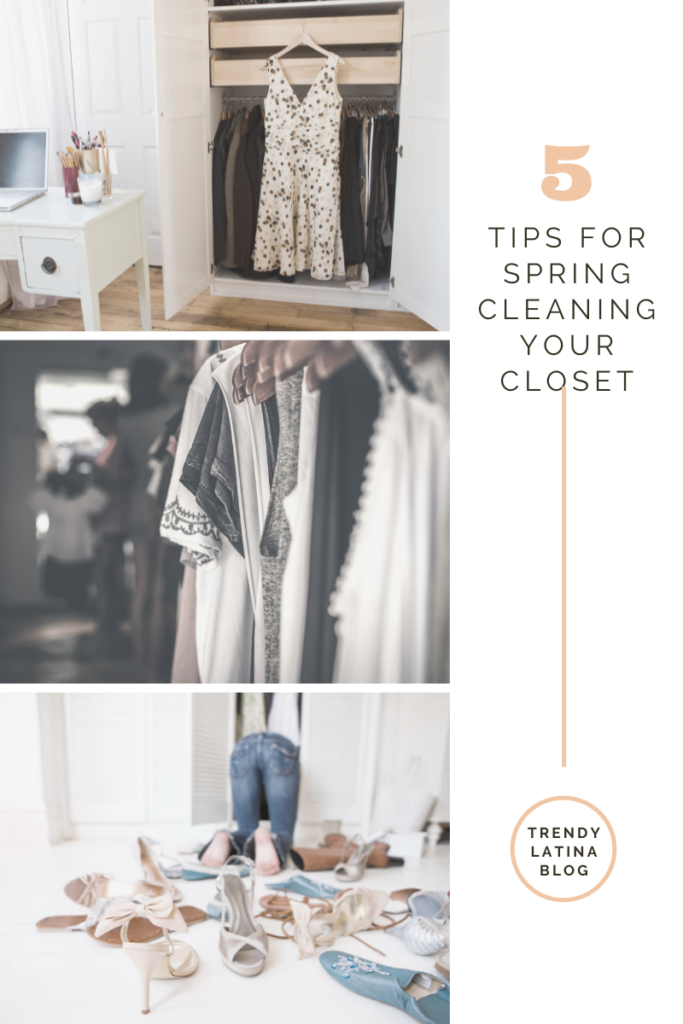 spring cleaning the closet
