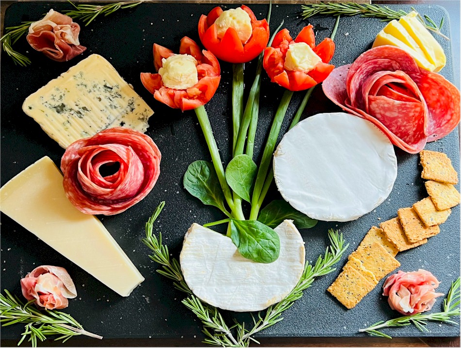 keto cheese board completed