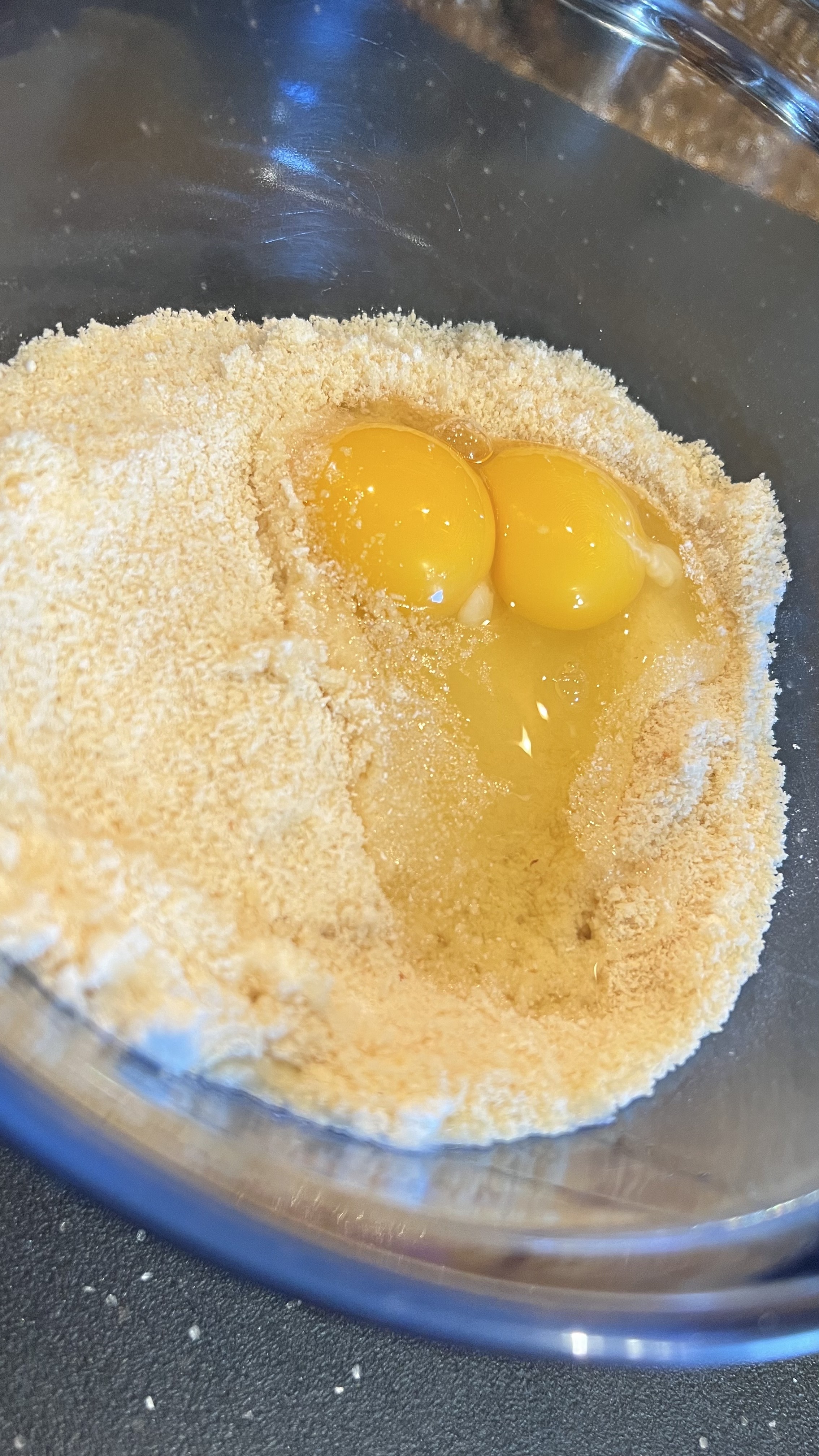 eggs with dry ingredients