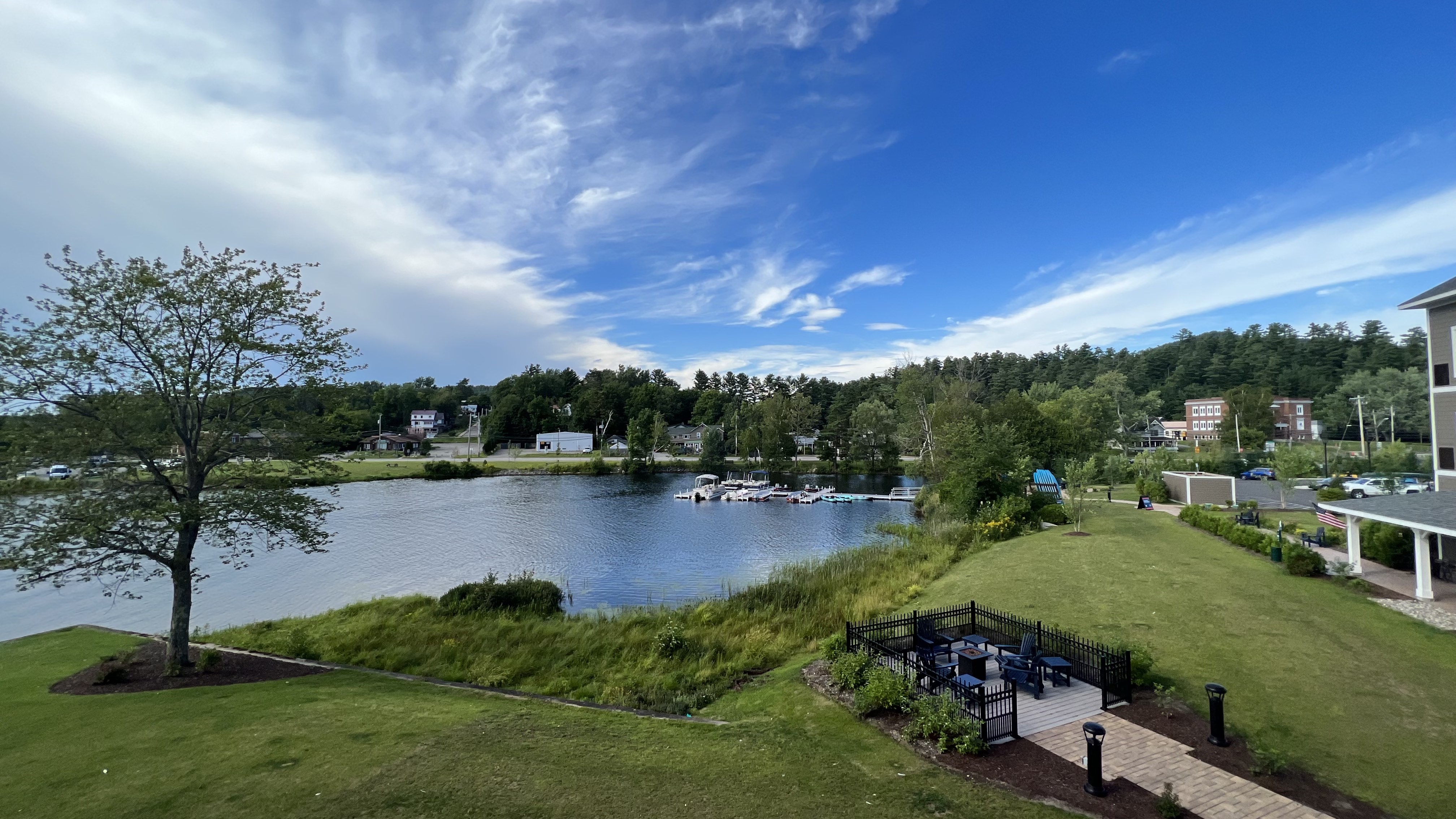 view from Saranac Lake Waterfront Lodge. 