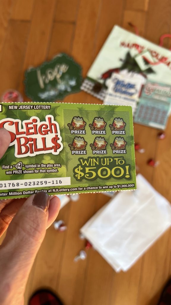 NJ Lottery sleigh bills scratch-off