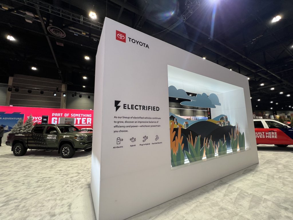 Toyota EV display at CAS