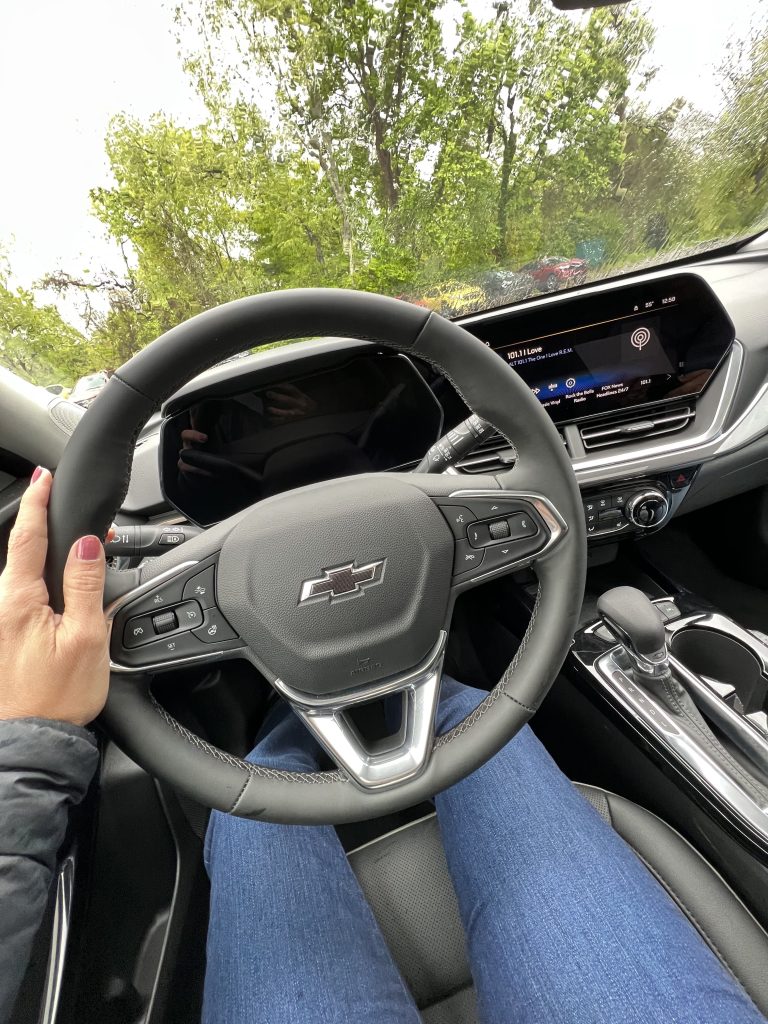 drivers view of interior of the chevy trax
