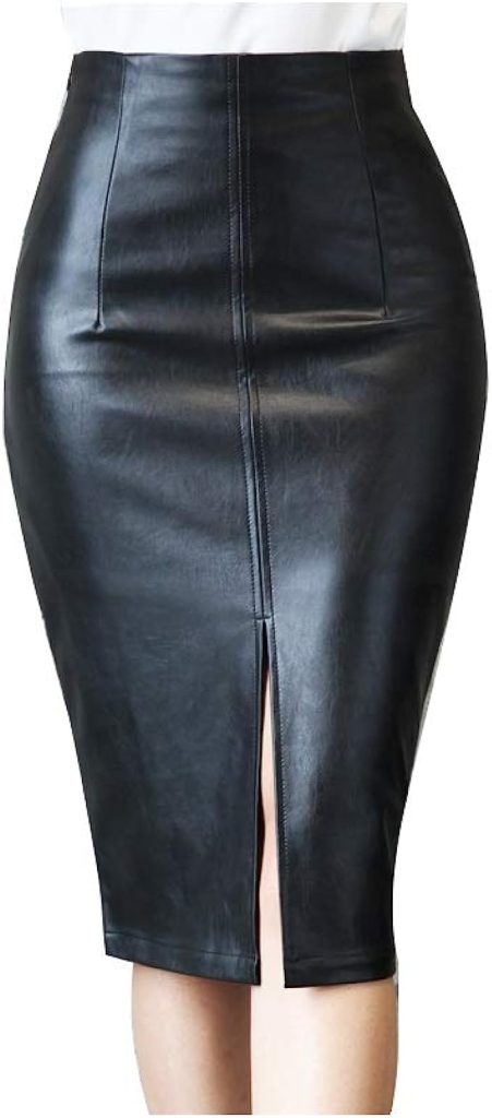 pencil leather skirt