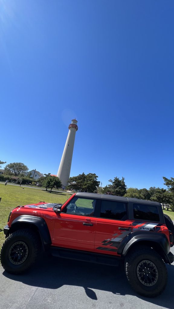 bronco raptor at cape may light house