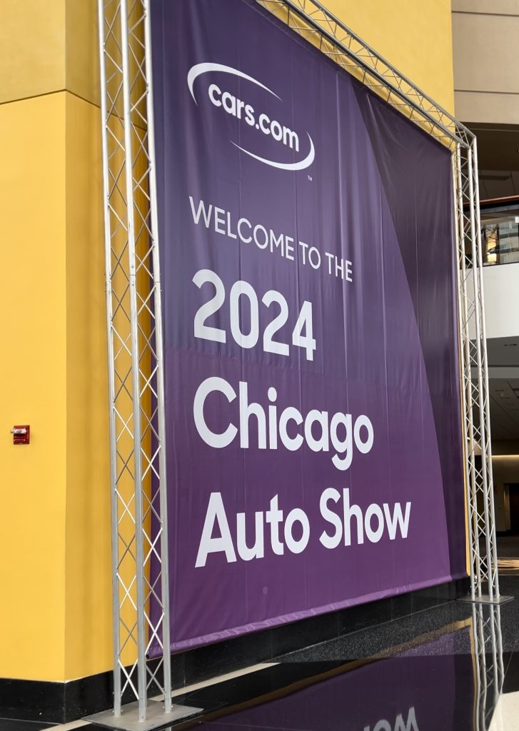Chicago Auto Show 2024 entrance banner