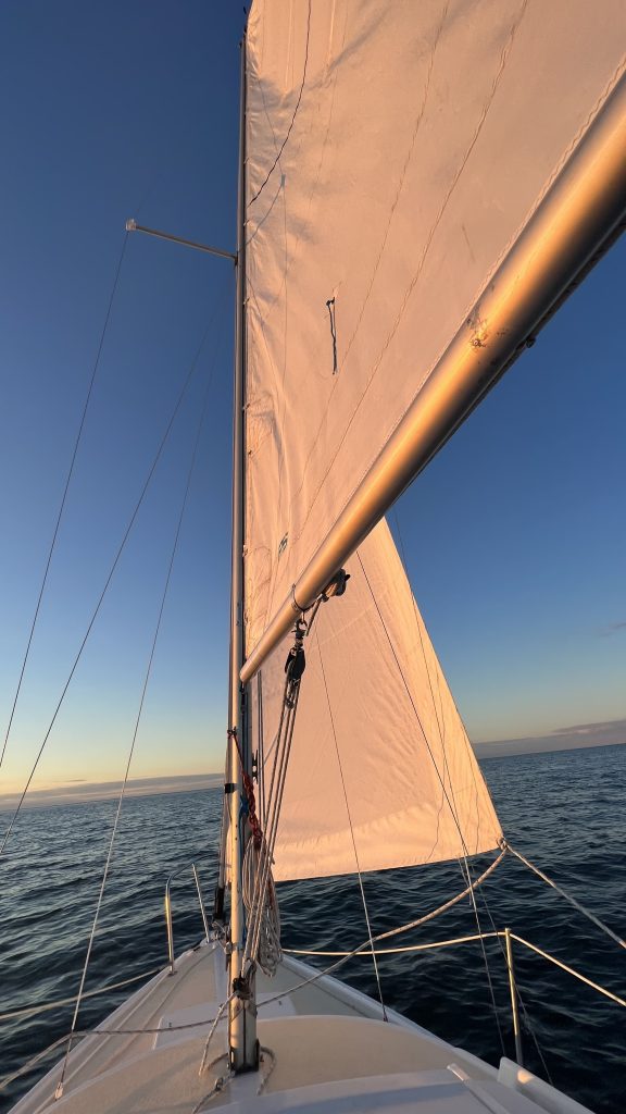 sailboat bow view