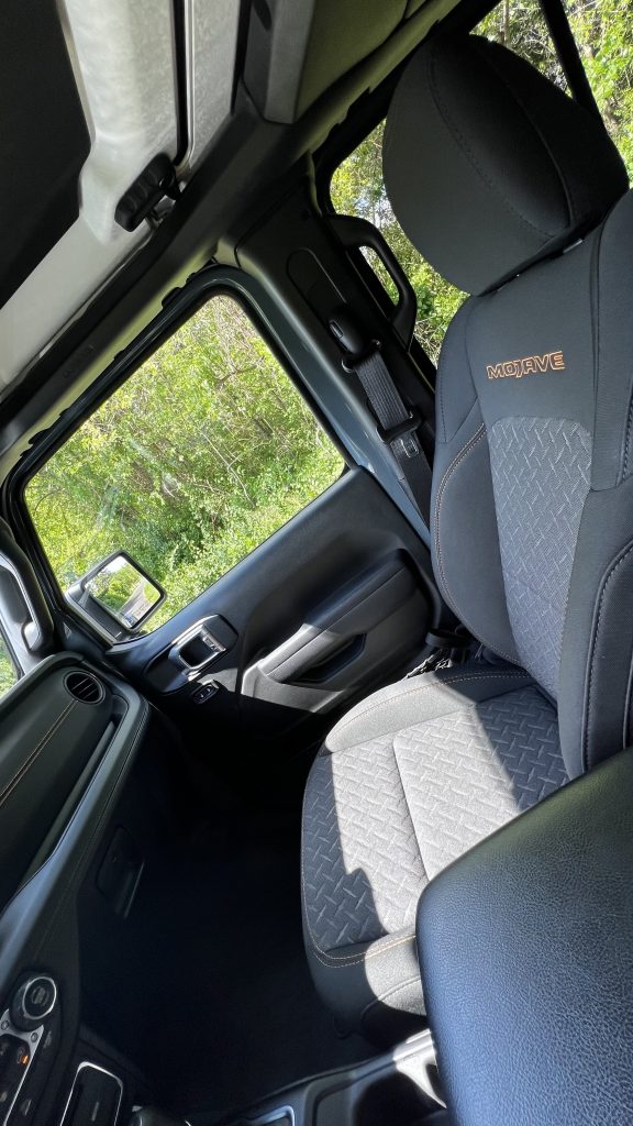 Seats in the Jeep Gladiator Mojave