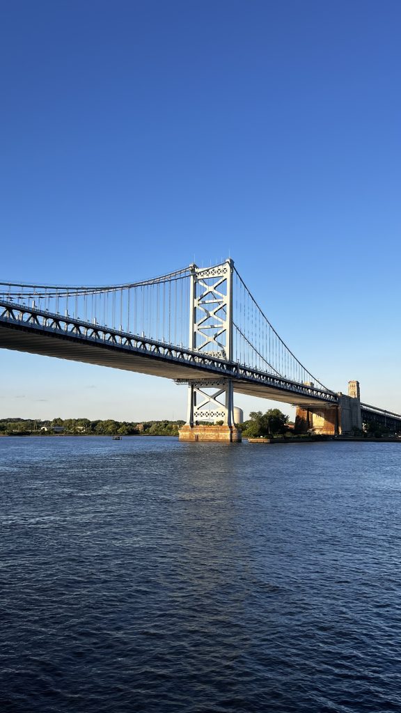 Ben Franklin Bridge from the water