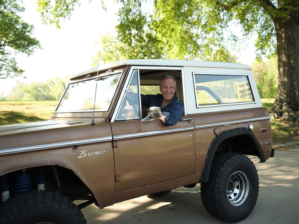 Mike Rowe in his old Bronco