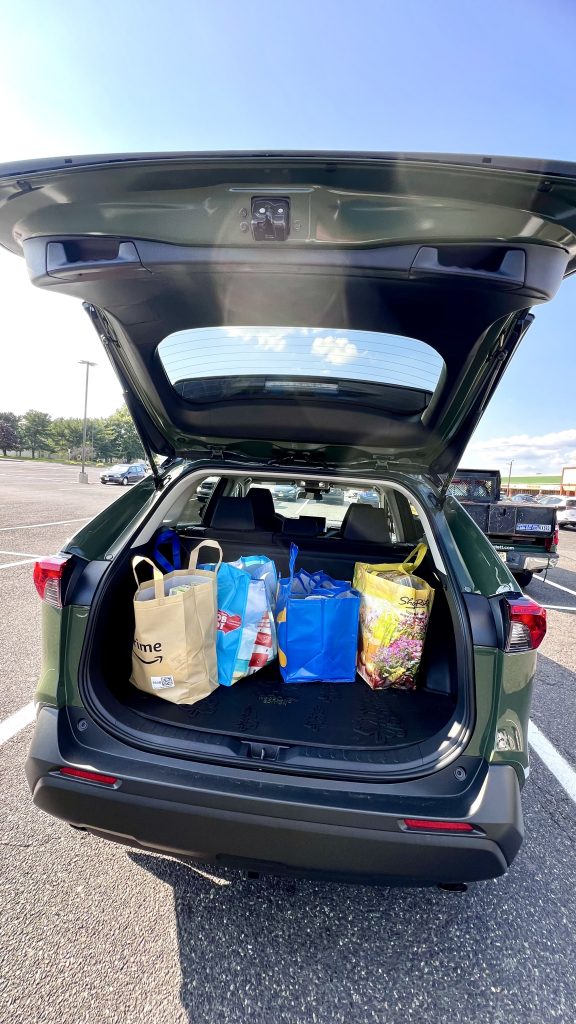 roomy trunk area of the Rav4