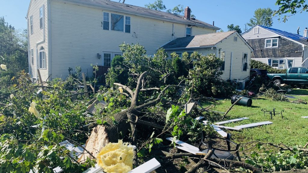 tornado damage to our house