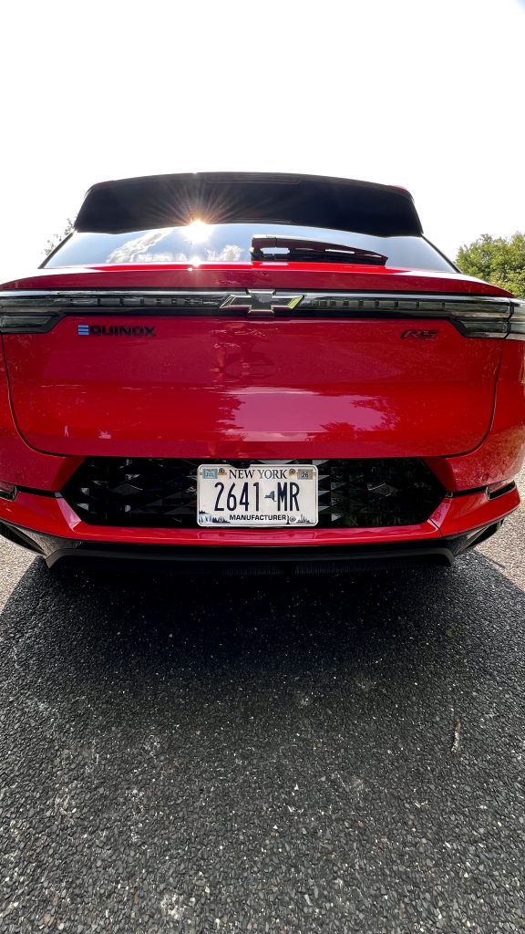 rear view of the Equinox EV