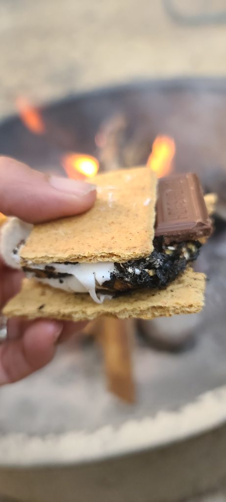 S'mores after dinner