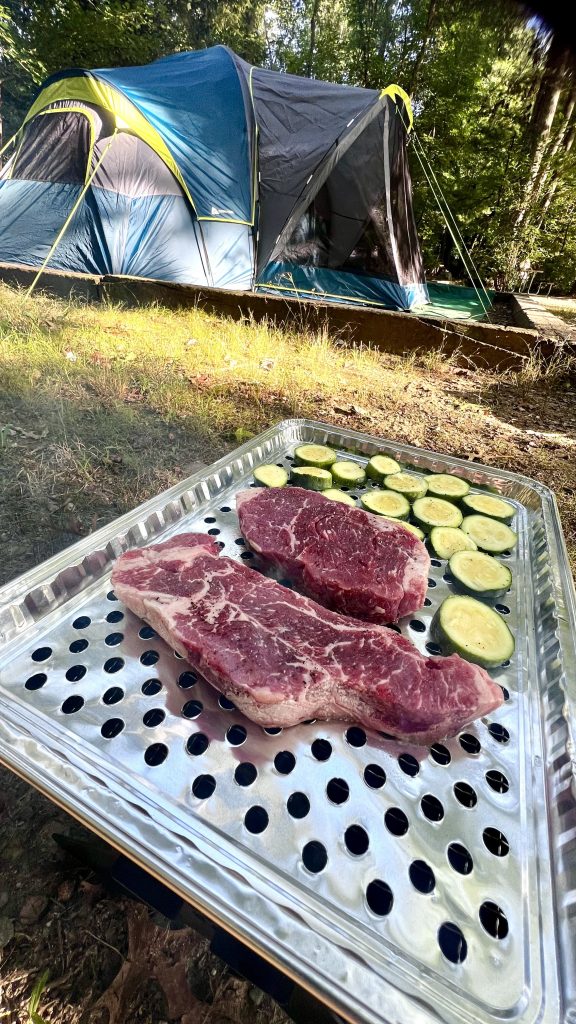 dinner time at the campground