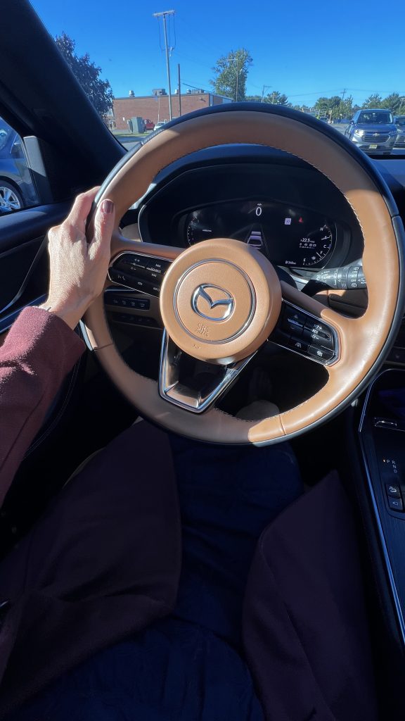 steering wheel of the CX-70