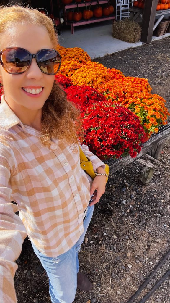 Latina Enjoying Fall