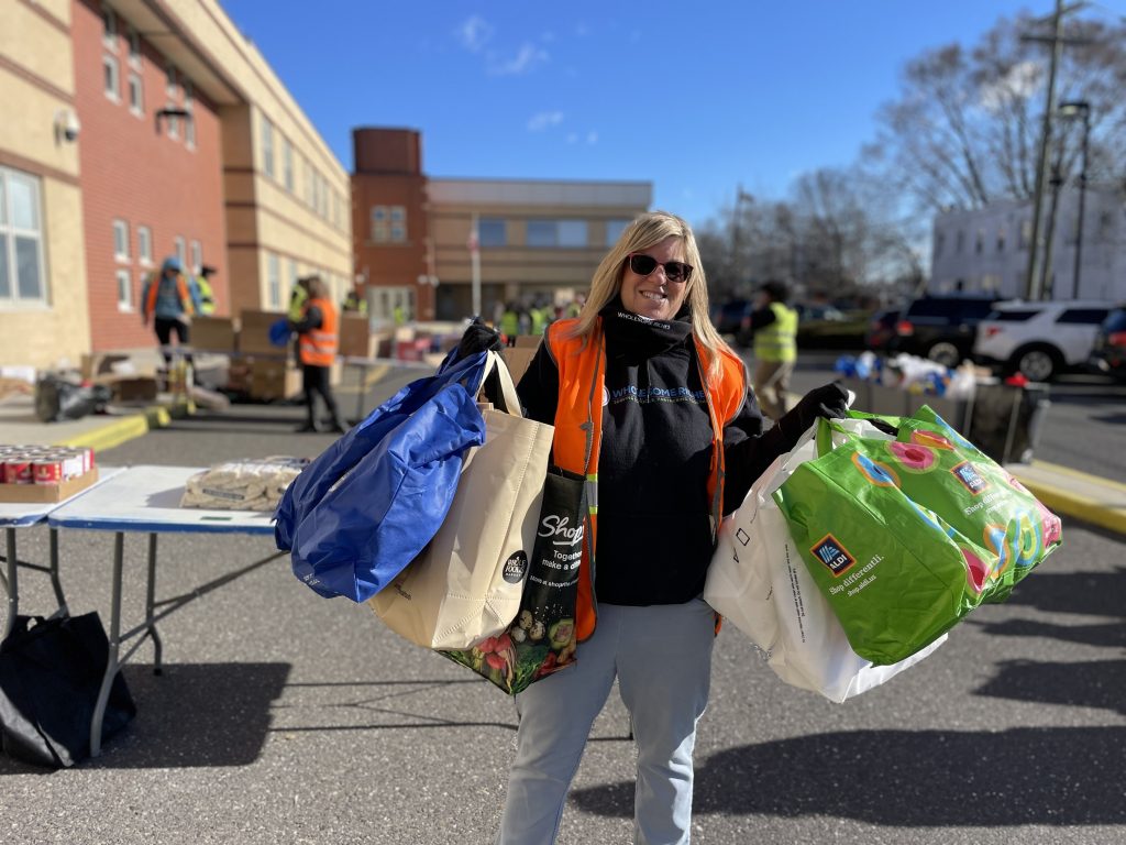 shopping bags to help with food delivery