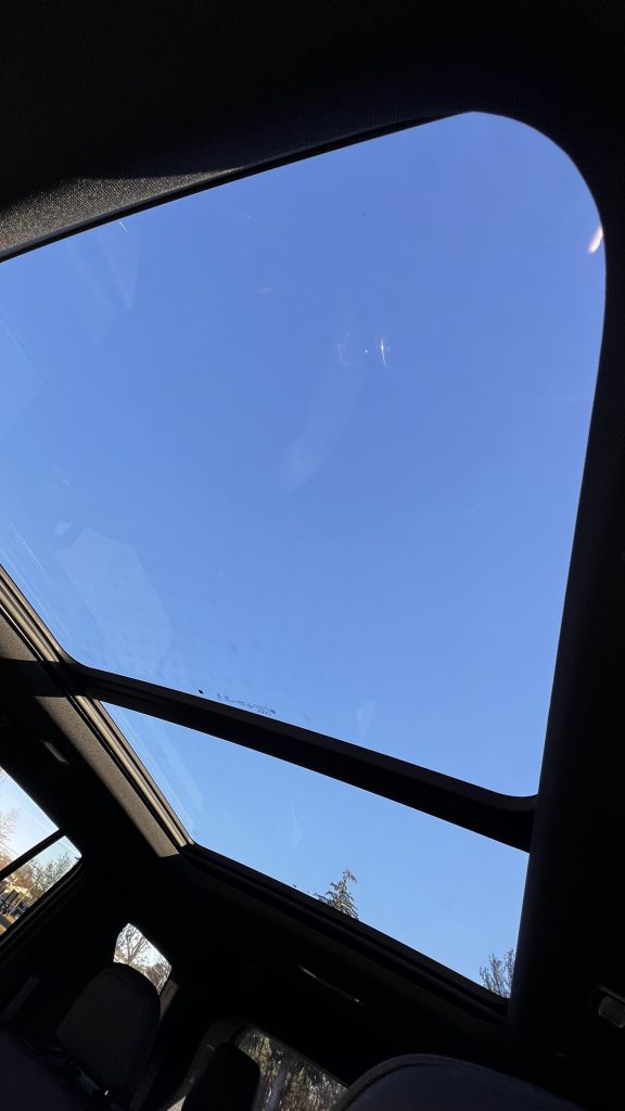 sunroof on the Traverse