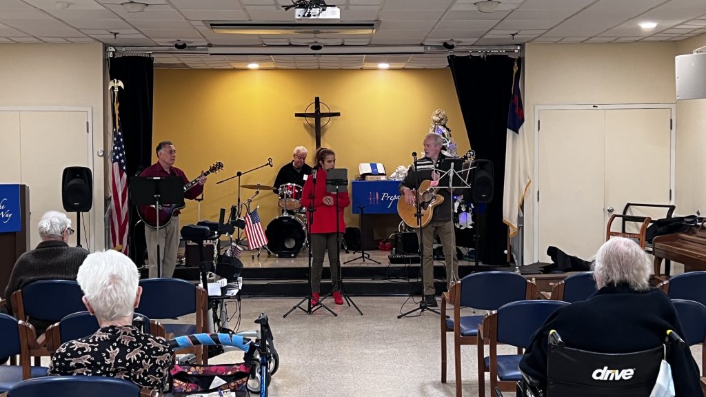 Behold Band at the Senior home