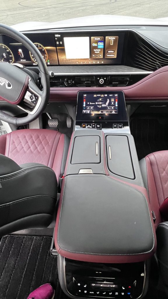 interior view of the QX80