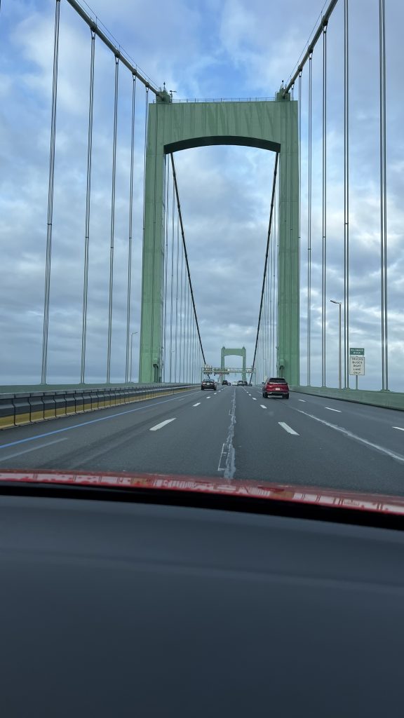 crossing the bridge in the Ioniq 5N