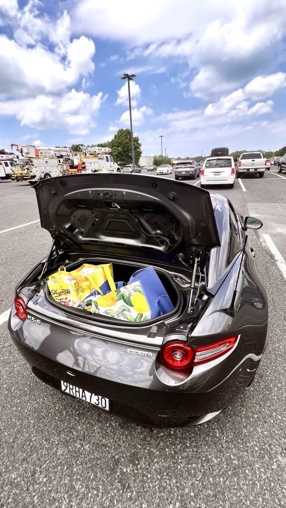 shopping with the Mazda MX-5