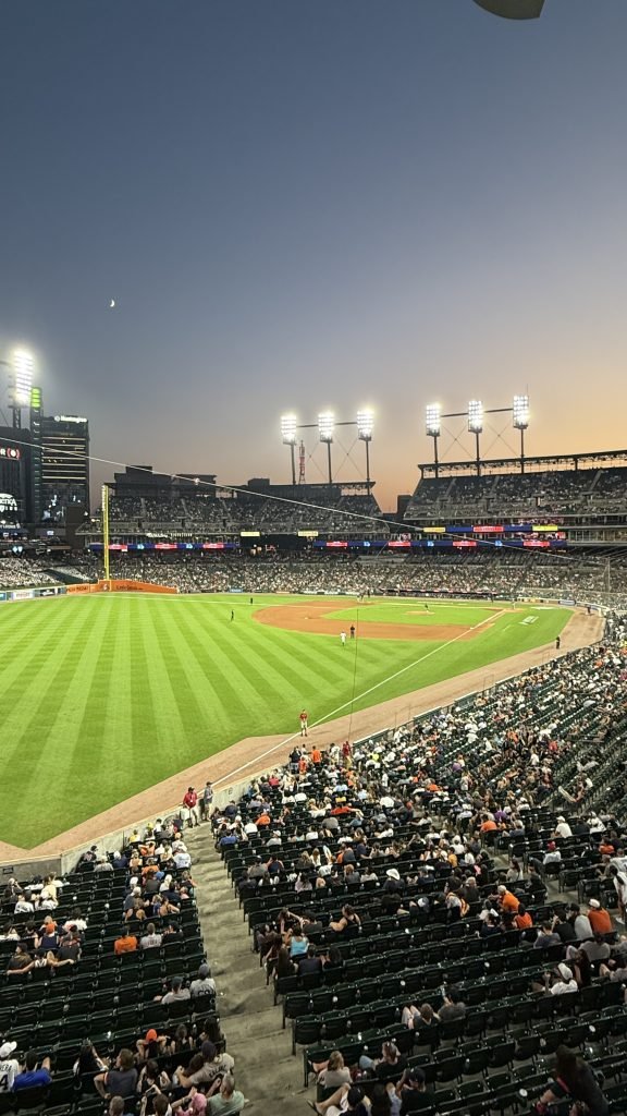 watching the Tigers game