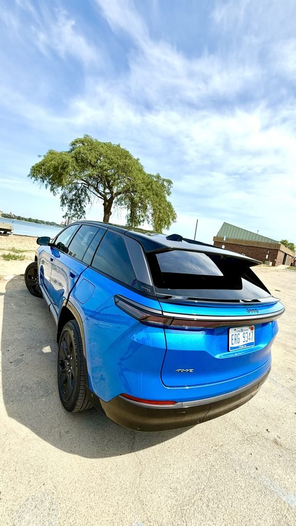 Wagoneer S by the water