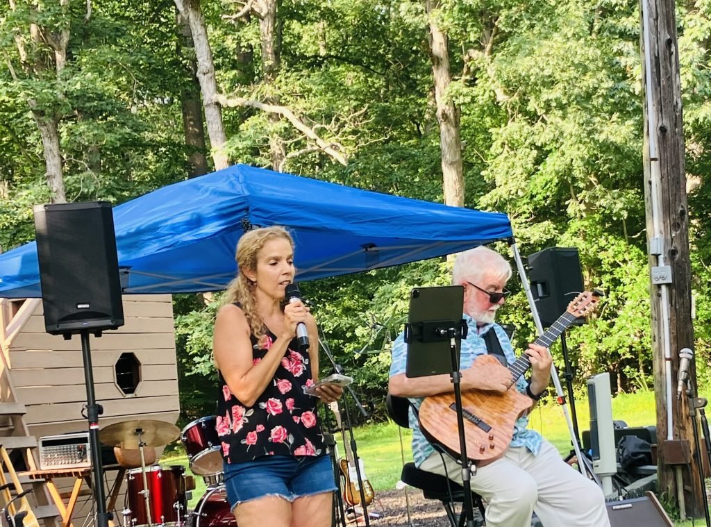 singing at the lake