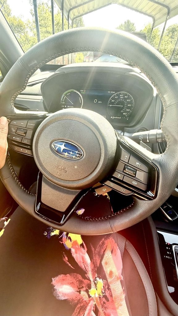 leather wrapped steering wheel