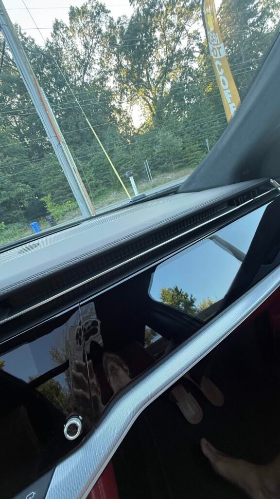 screen for passenger use