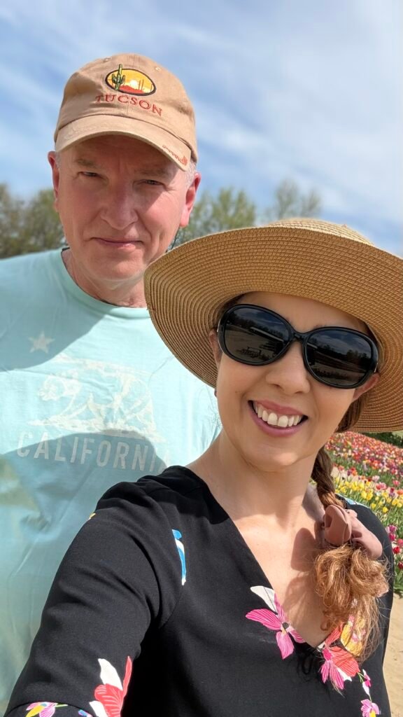 picking tulips